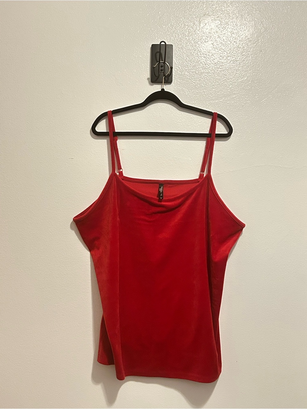 NWOT Torrid Sleep Red Velour Stretch Cami Sleep Tank Top Pajamas 4 4X